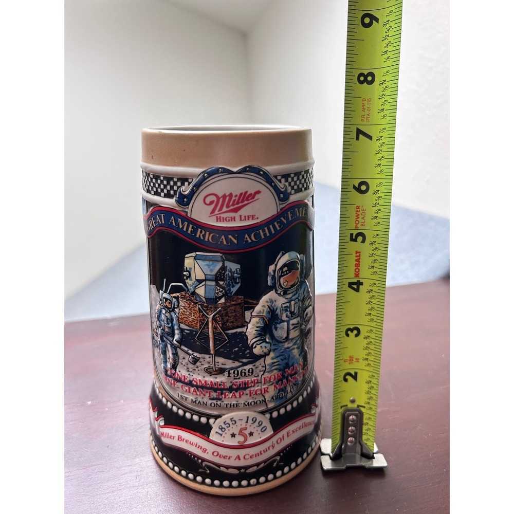 Miller High Life 1990 NASA Apollo 11 Moon Landing Commemorative Beer Stein 1969 - Picture 11 of 12